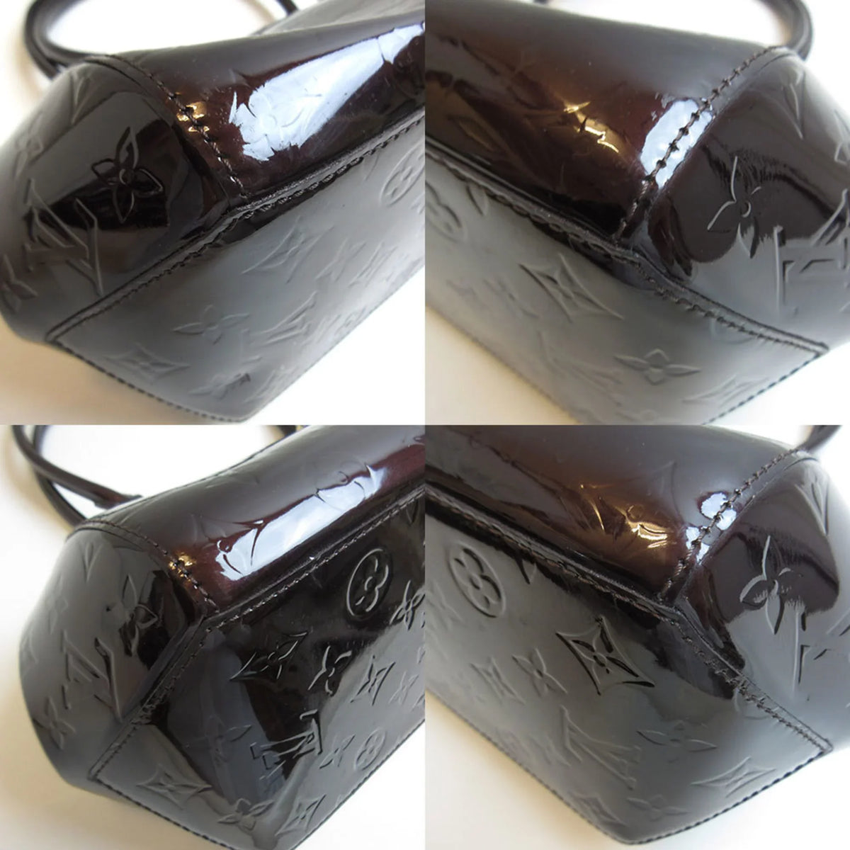 Pre-Owned Louis Vuitton Sherwood  Amaranto Dark Purple Handbag Semi-Shoulder Women's Monogram Verni M91493  (Good)
