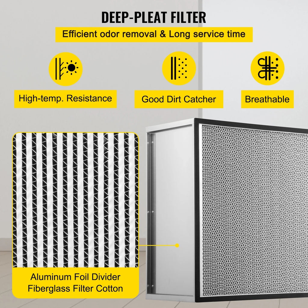 Bentism Filter Replacement, 24''x24''x11.5''  Filter, True  Pleated Air Filter, Air Filter Replacement with Durable Galvanized Frame, 99.97% Standard Filter Compatible