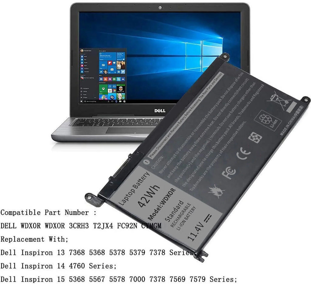 Battery For Dell  WDX0R 0WDX0R,FC92N 0FC92N