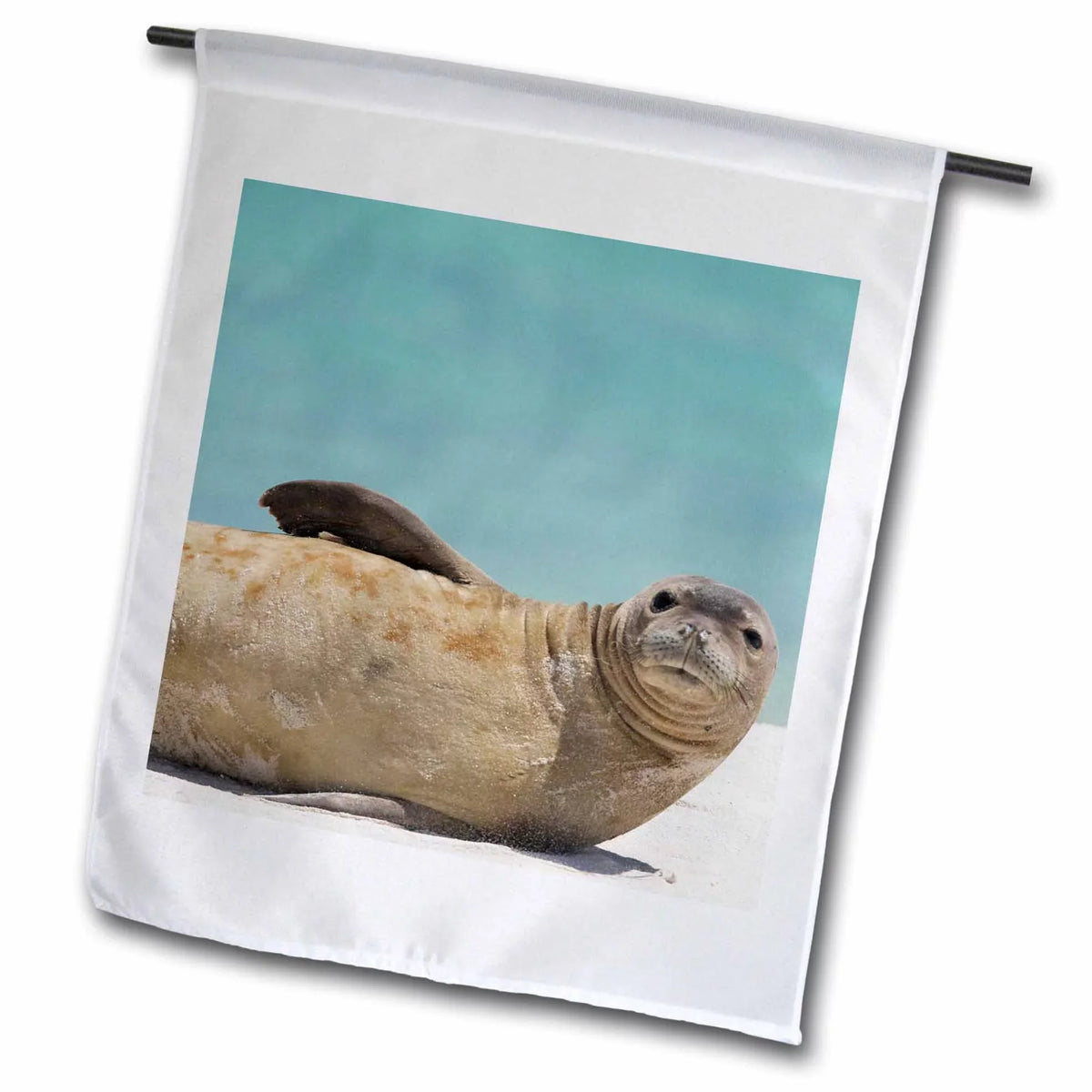 Hawaiian Islands, Midway Atoll, Monk Seal - US12 RJA0058 - Rebecca Jackrel 12 x 18 inch Garden Flag fl-89891-1
