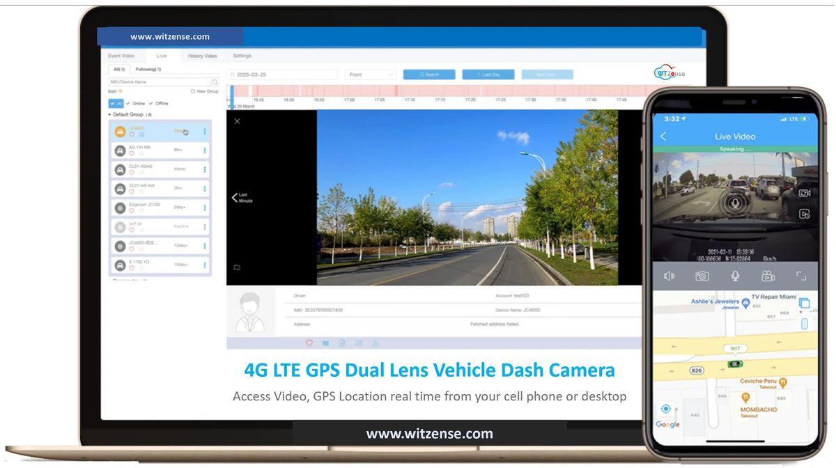 Dash Camera  (2 lenses and can view from phone or )  * requires monthly subscription fees