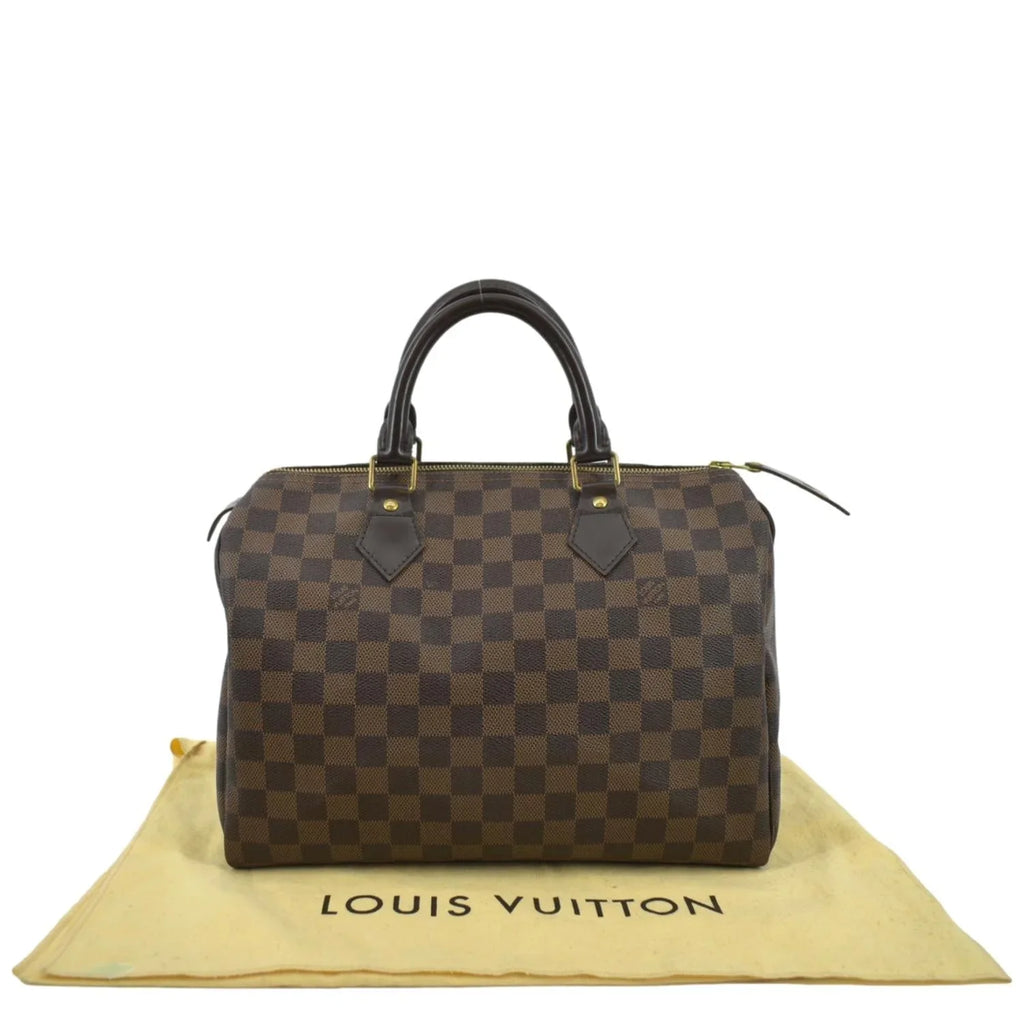 Pre-owned   Speedy 25 Damier Ebene Satchel Bag Brown