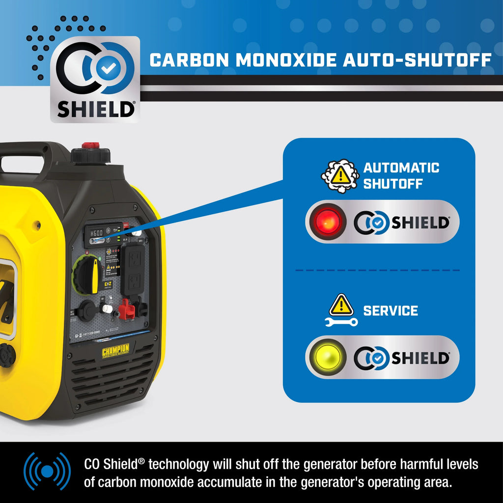 Champion Power Equipment 2500-Watt Dual Fuel Portable Inverter Generator with Quiet Technology and  Shield
