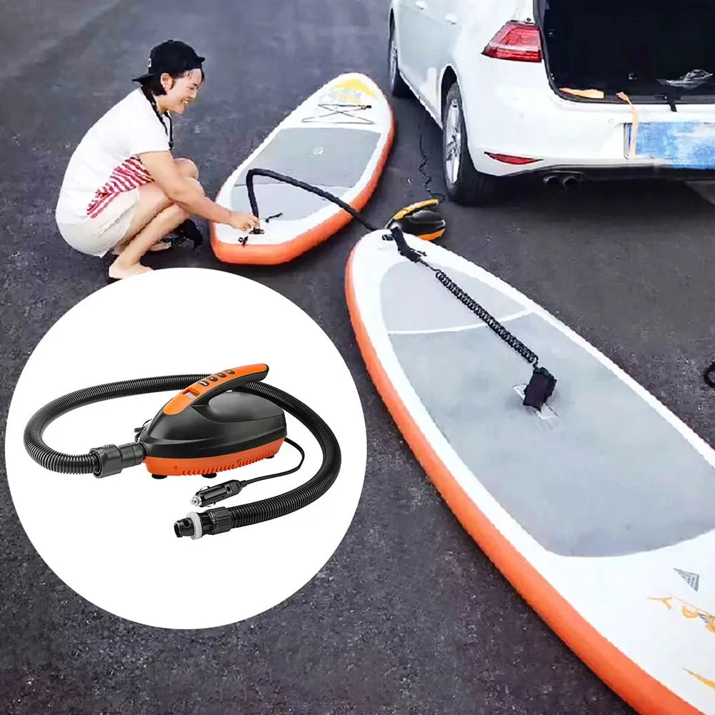 16PSI 12V Orange Intelligent Electric Air Pump High Pressure 2-Stage Paddle Board Pump