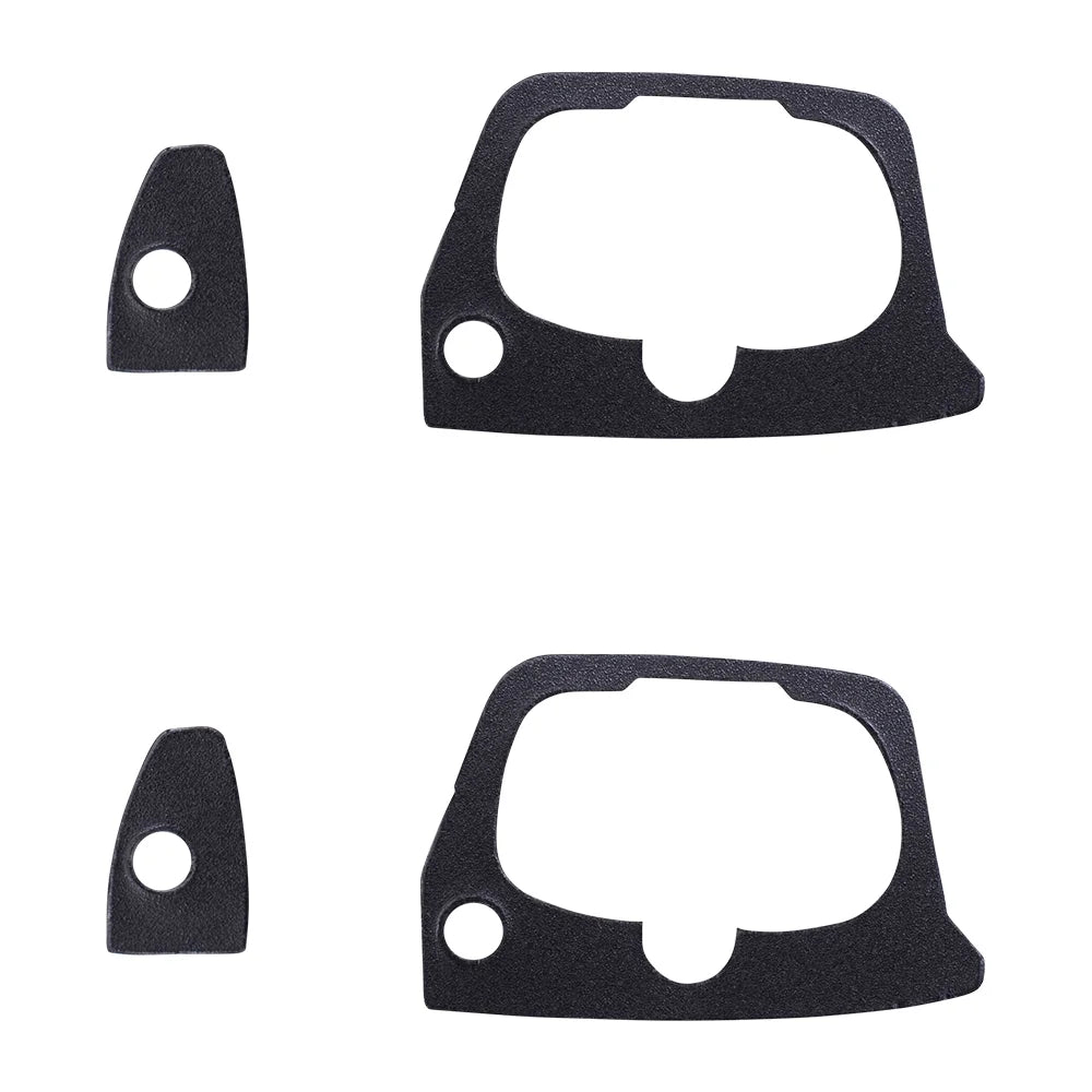 Brock Replacement Pair Set Outside Exterior Front Rear Chrome Door Handles compatible with Pickup Truck  Van 55075649 55075648