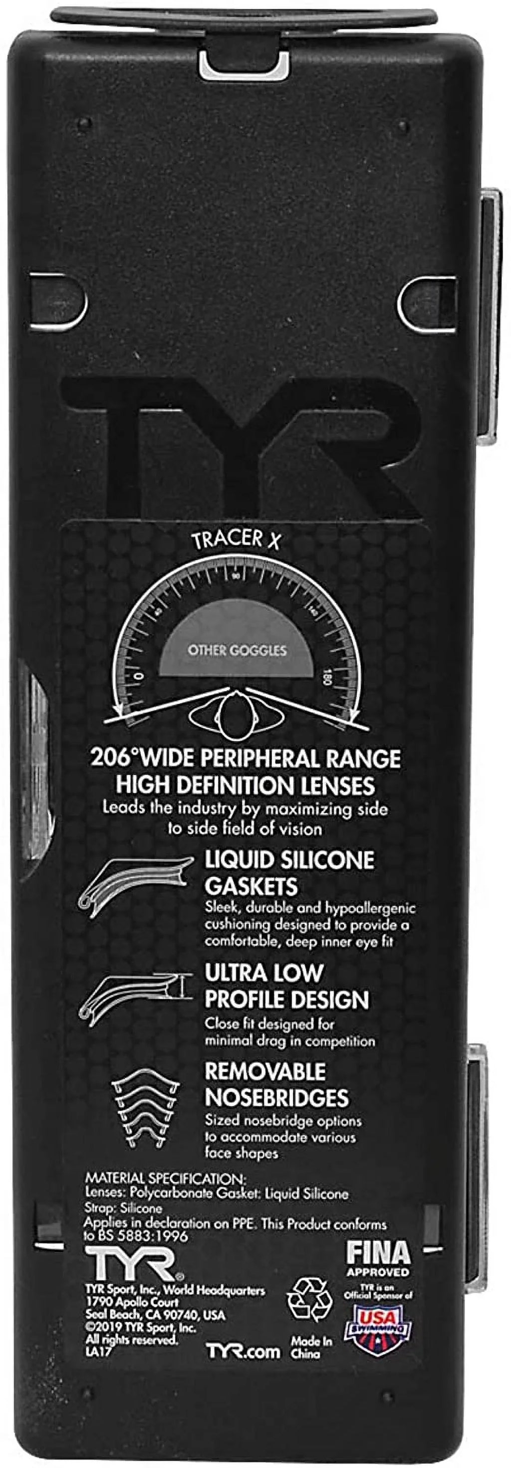 Tracer X Racing Mirrored Goggle  Frame/Silver Gasket/Silver Metallic Mirror Lens