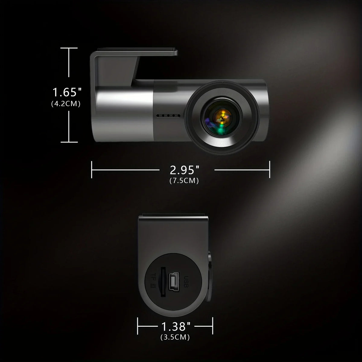 A1-2K Smart Dash Cam 2K 1440P Built-in WiFi Car Camera  Control Loop Recording G-Sensor Night Vision Support 128G
