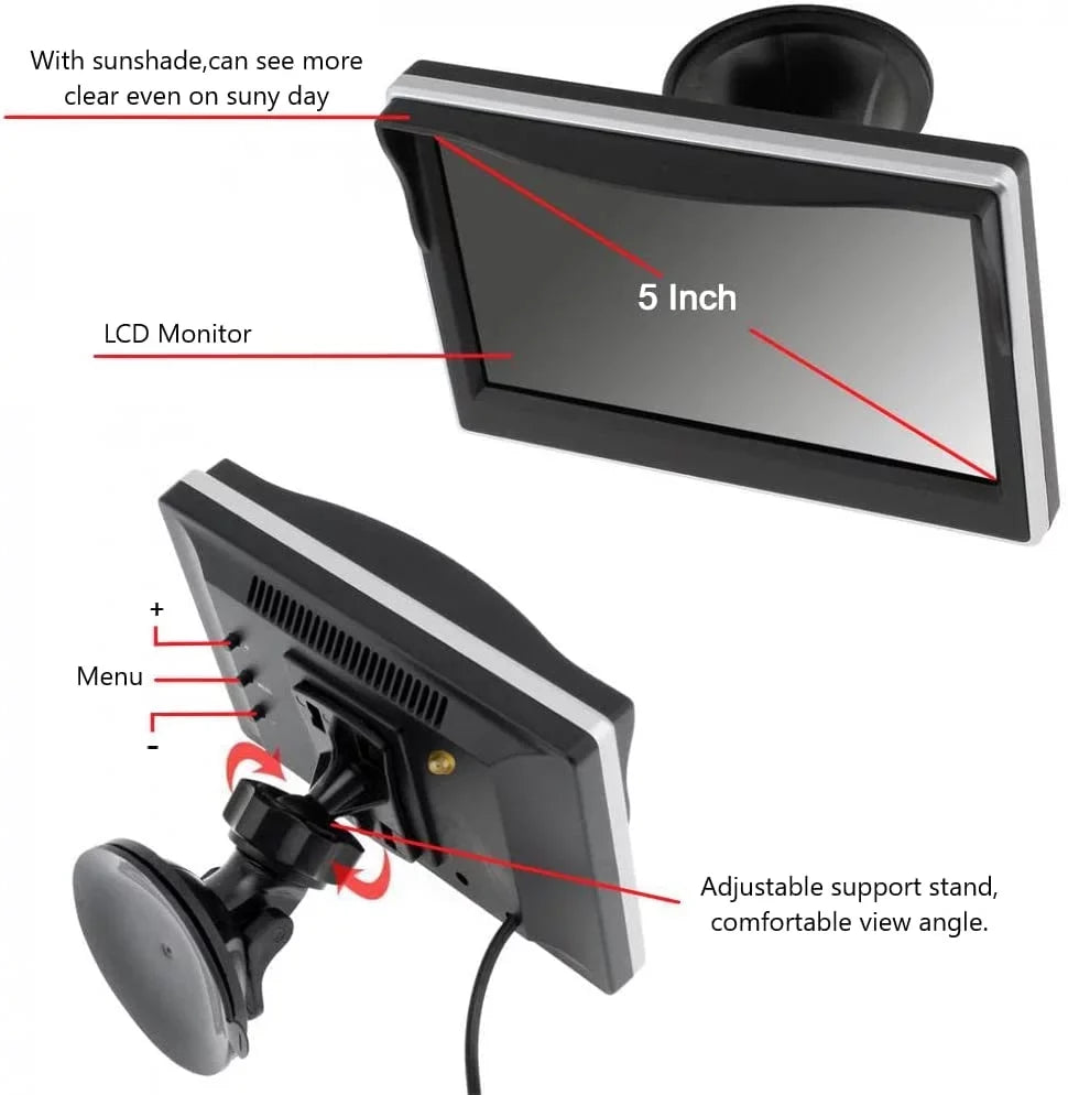 Bileeko Wireless Backup Camera with 5 Inch  1080P Rear View Monitor Kit for Car Pickups Camper Small  Van