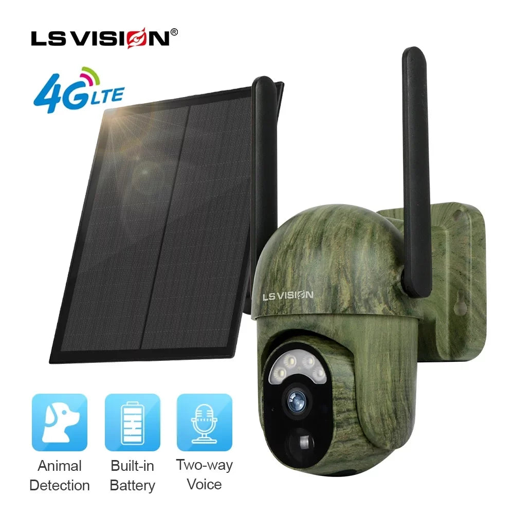 Camouflage Camera 2K Solar Battery Powered Outdoor Wireless Security Camera