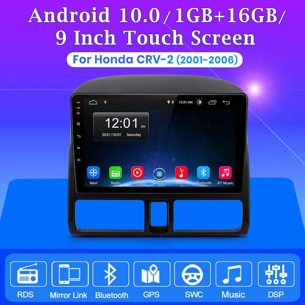 Car Stereo Radio for Honda  2001 2002 2003 2004 2005 2006,2+32GB 9 Inch Touch Screen with Wireless Carplay Android Auto  Navigator Bluetooth WiFi  Radio Mirror Link