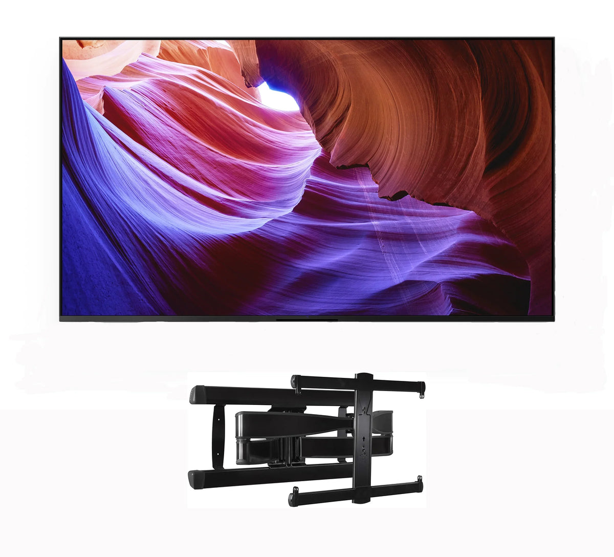Sony KD43X85K 43" 4K   with PS5 Features Smart  with a Sanus Systems VLF728-B2 Full Motion Wall Mount (2022)