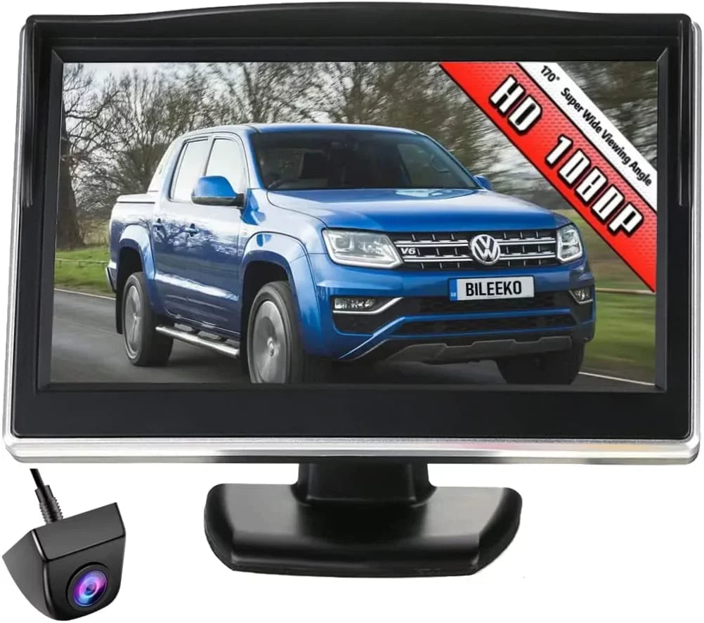 Bileeko Wireless Backup Camera with 5 Inch  1080P Rear View Monitor Kit for Car Pickups Camper Small  Van