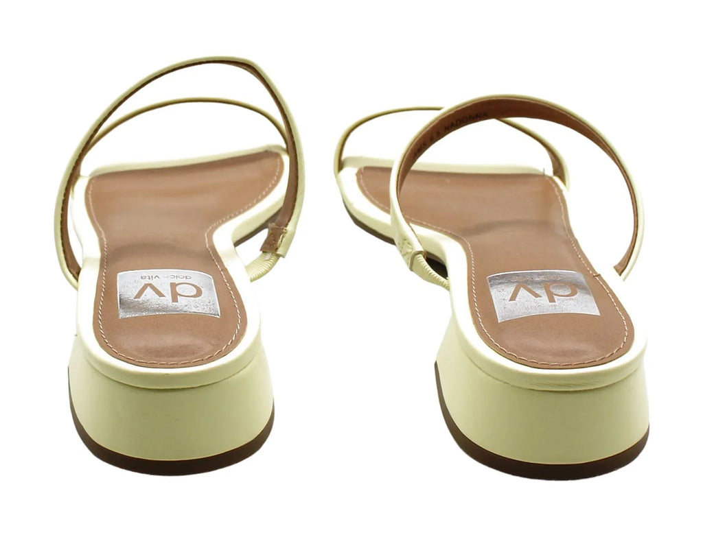 Dv Dolce Vita Women's Nadonna Block-Heel Barely-There Slides - Light Yellow(Size 6.5 )