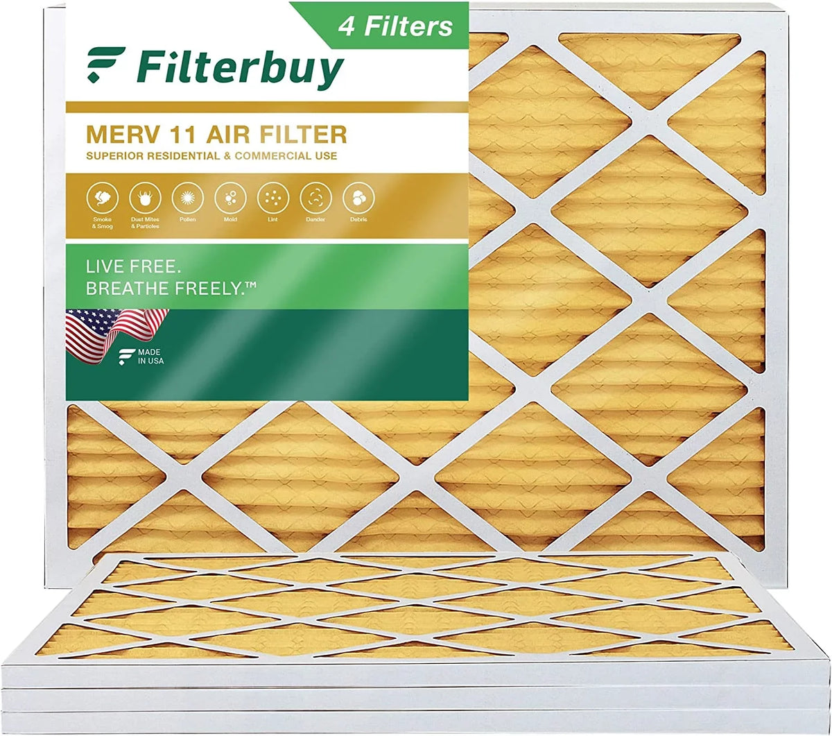 Filterbuy 20x24x1  11 Pleated   Furnace Air Filters (4-Pack)