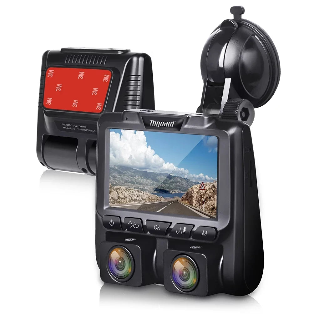 Full  Dual Dash Cam,  1080P+1080P Front and Inside Car Camera Dash Cams 3"  Dashboard Camera Black
