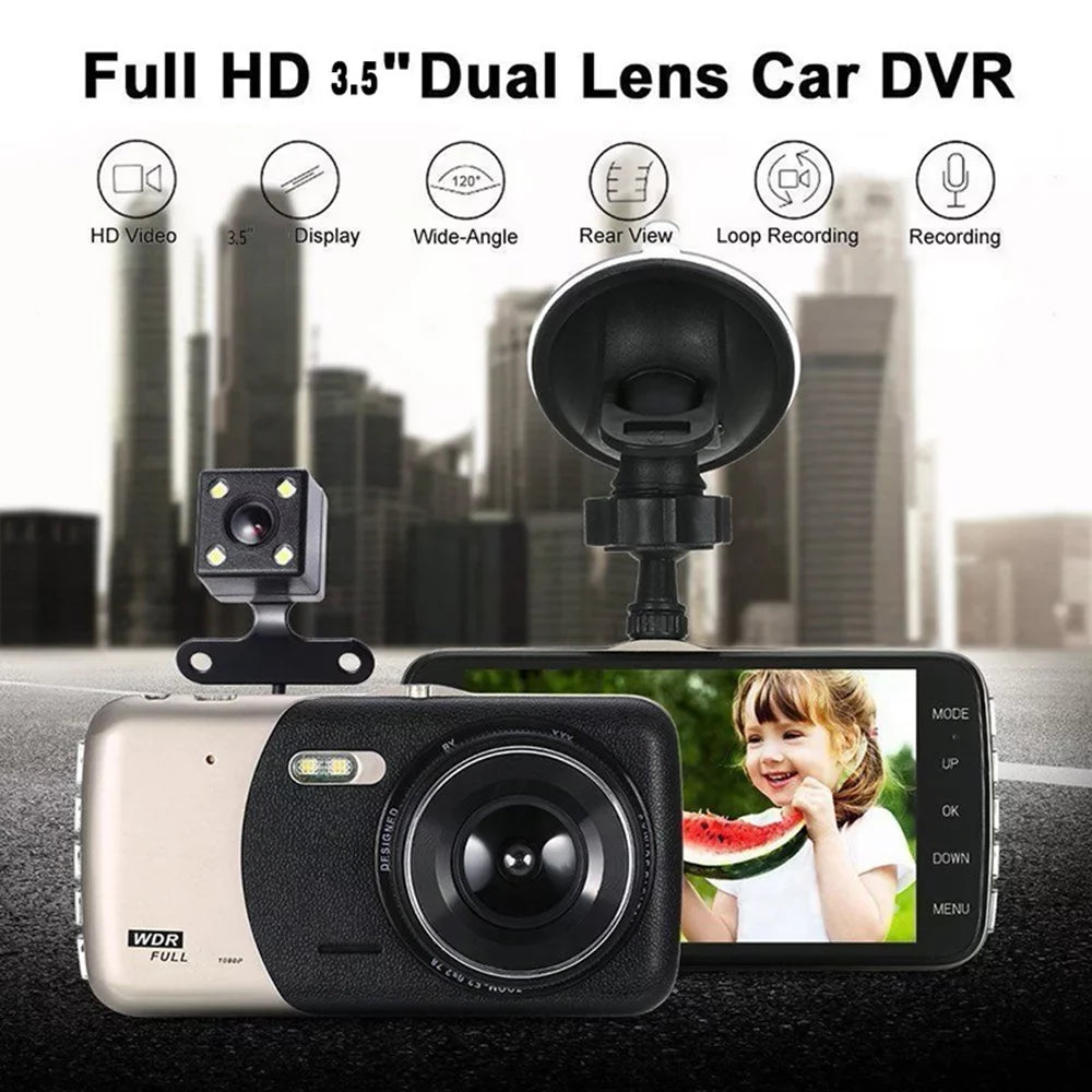 Mabozo Dash Cam Front and Rear,Driving Recorder Dual Dash Cam Dashboard Camera Full  170° Wide Angle Backup Camera with Night Vision