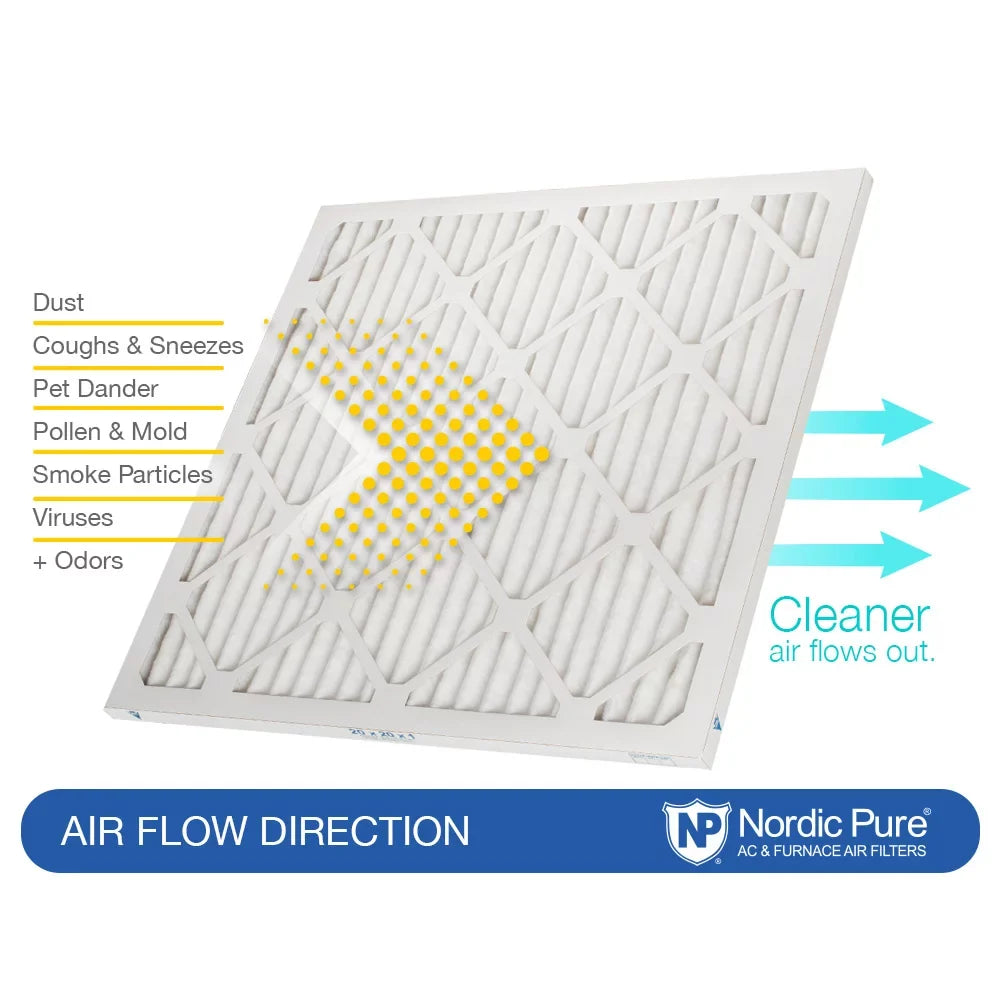 16x20x1 (15_1/2x19_1/2) Pleated Air Filters  14 Plus Carbon 6 Pack