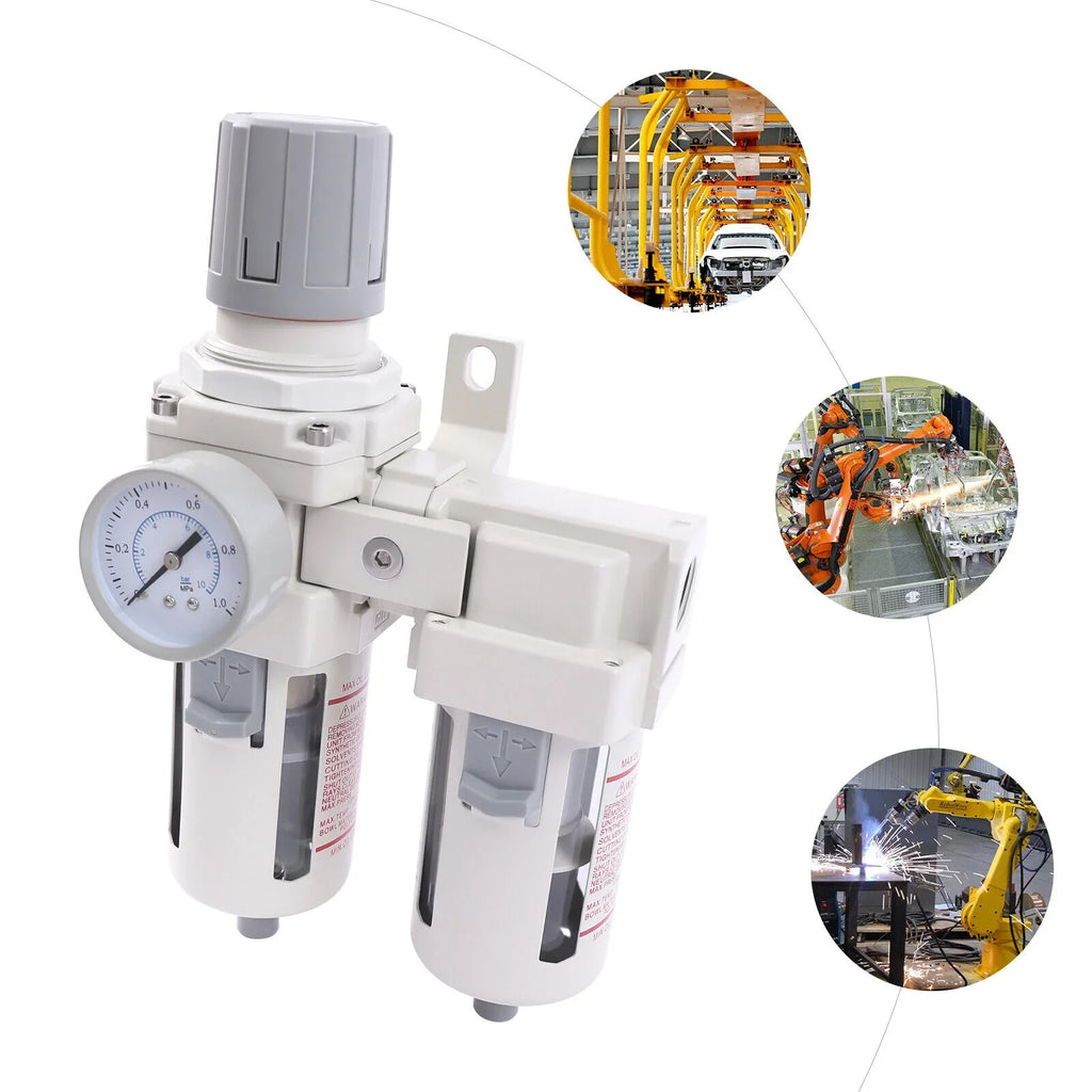 1/2"  Air Pressure Regulator Air Dryer System Filter Water Trap Separator