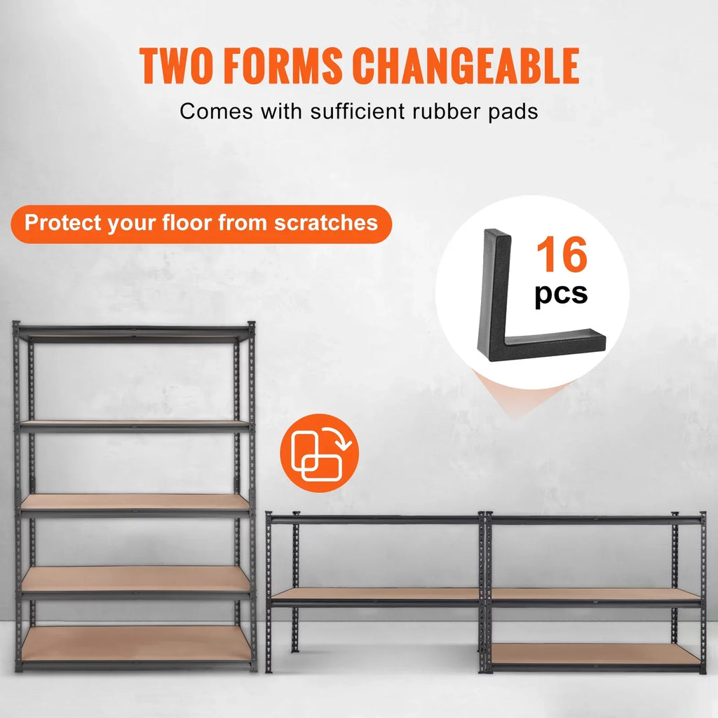 Storage Shelving Unit 72 in. H x 48 in. W x 18 in. D ,Garage Storage Rack 5-Tier Adjustable 2000 lbs Load