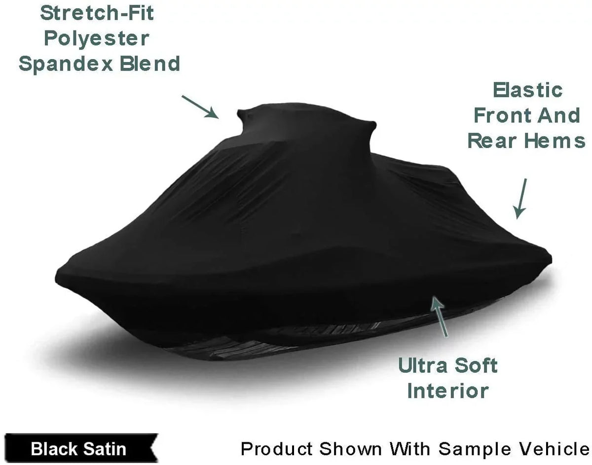 Indoor Jet Ski Cover for    2006-2007 - Black Satin - Ultra Soft & Stretchy - Protects from Dust & Dings Inside! Includes Storage Bag - Indoor