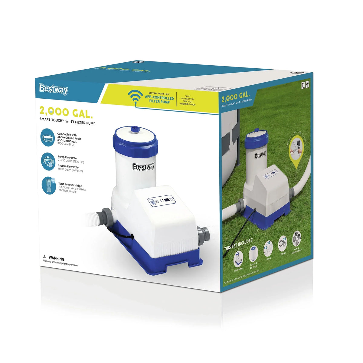 Bestway Flowclear Smart Touch 2000  App Controlled Pool Filter Pump