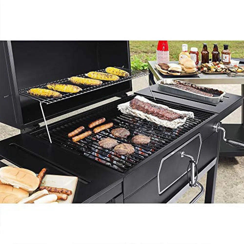 Royal Gourmet CD2030AN 30-Inch Charcoal Grill, Deluxe  Smoker Picnic Camping Patio Backyard Cooking, Black, Large