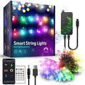 Innonly Outdoor String Lights, Music Sync Color Changing Rainbow Christmas Lights, Compatible with Alexa Google Home and  Control, Waterproof 50LEDs 16.4ft