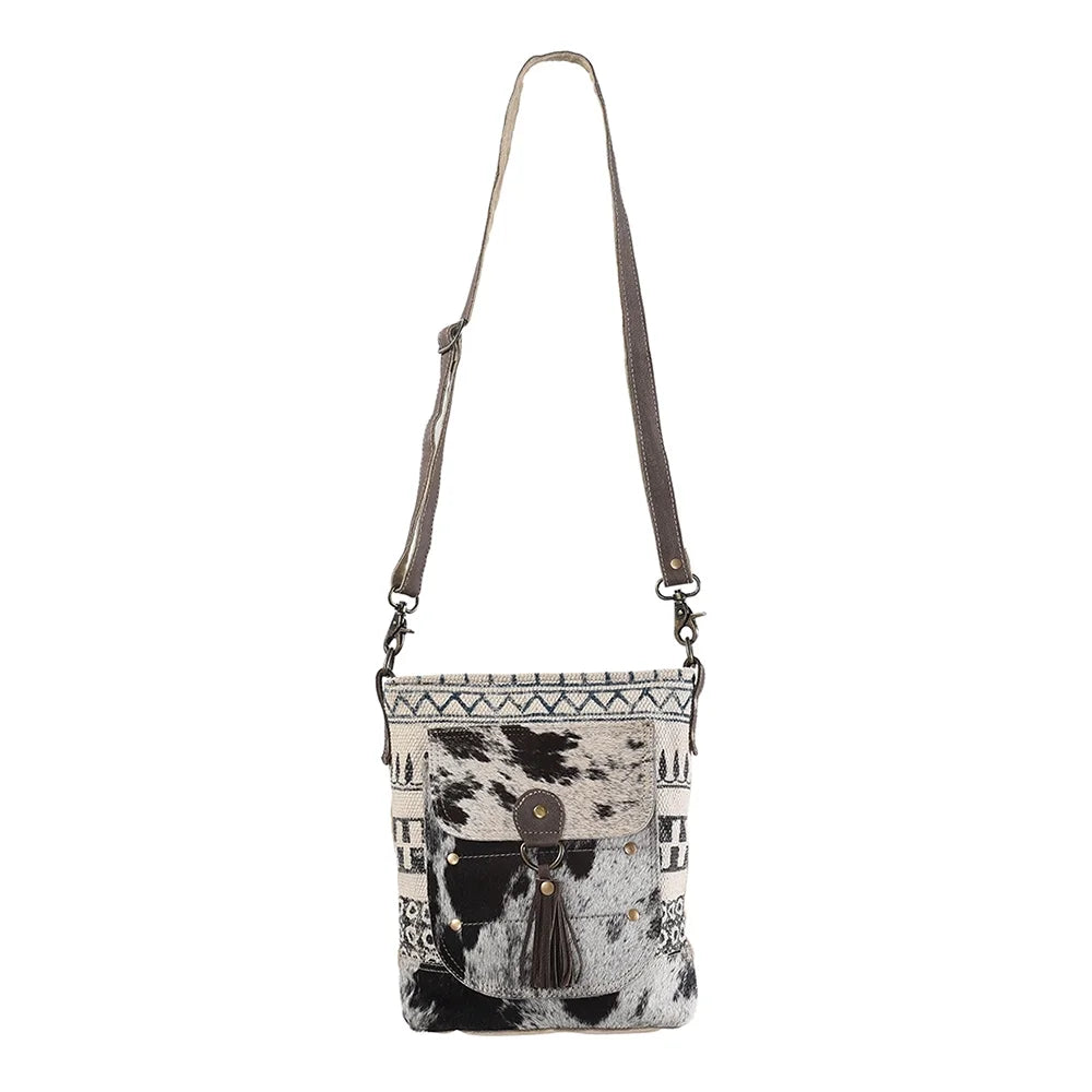 Upcycled Wool Upcycled Canvas Hair-on Genuine Leather women bag western handbag purse