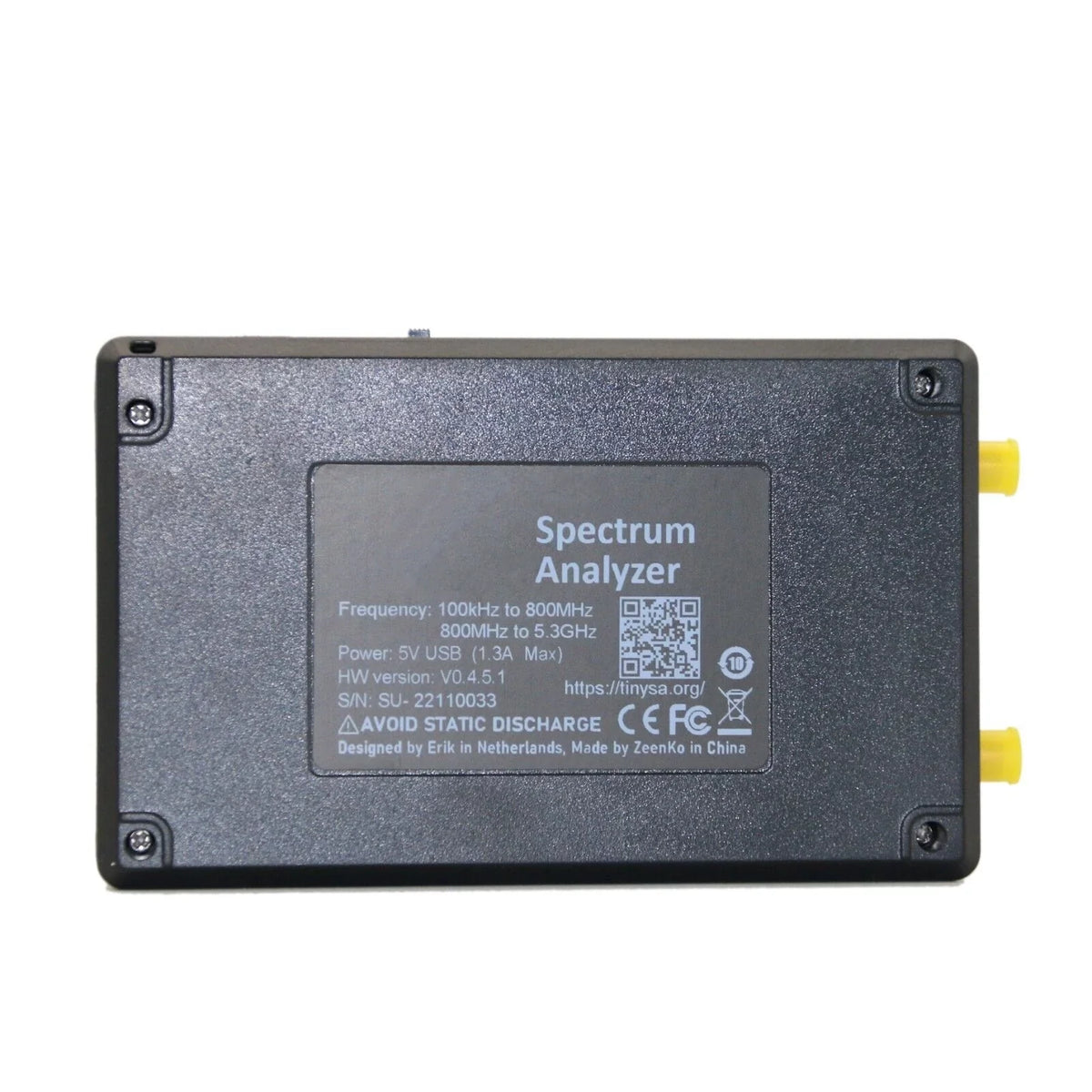 For TinySA  Handheld Tiny Spectrum Analyzer 4"  Touch 100K-5.3GHz