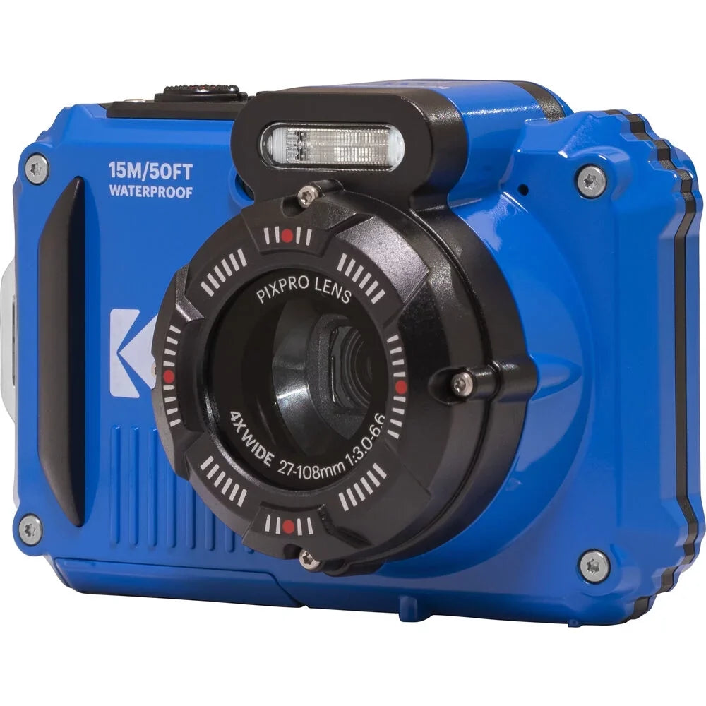 Kodak  WPZ2 Digital Camera (Blue) + Spider Tripod + Case - 32GB Kit
