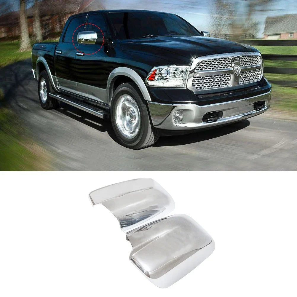 Rear Side View Mirror Covers for Dodge  1500 2009-2018 Without Turn Signal Hole