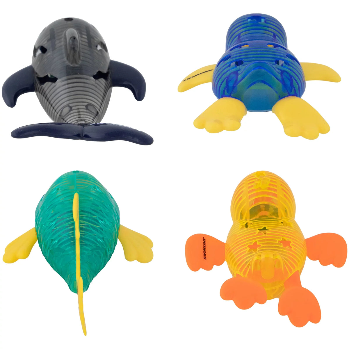 4-Pack Diving Toys  Light-Up Glowing Sea Animal Fun Pals Catch The Fish Retrieval Game For Swimming Pool & Bath Tub For Kids Multi Color Flashing Underwater Dive Practice Learn
