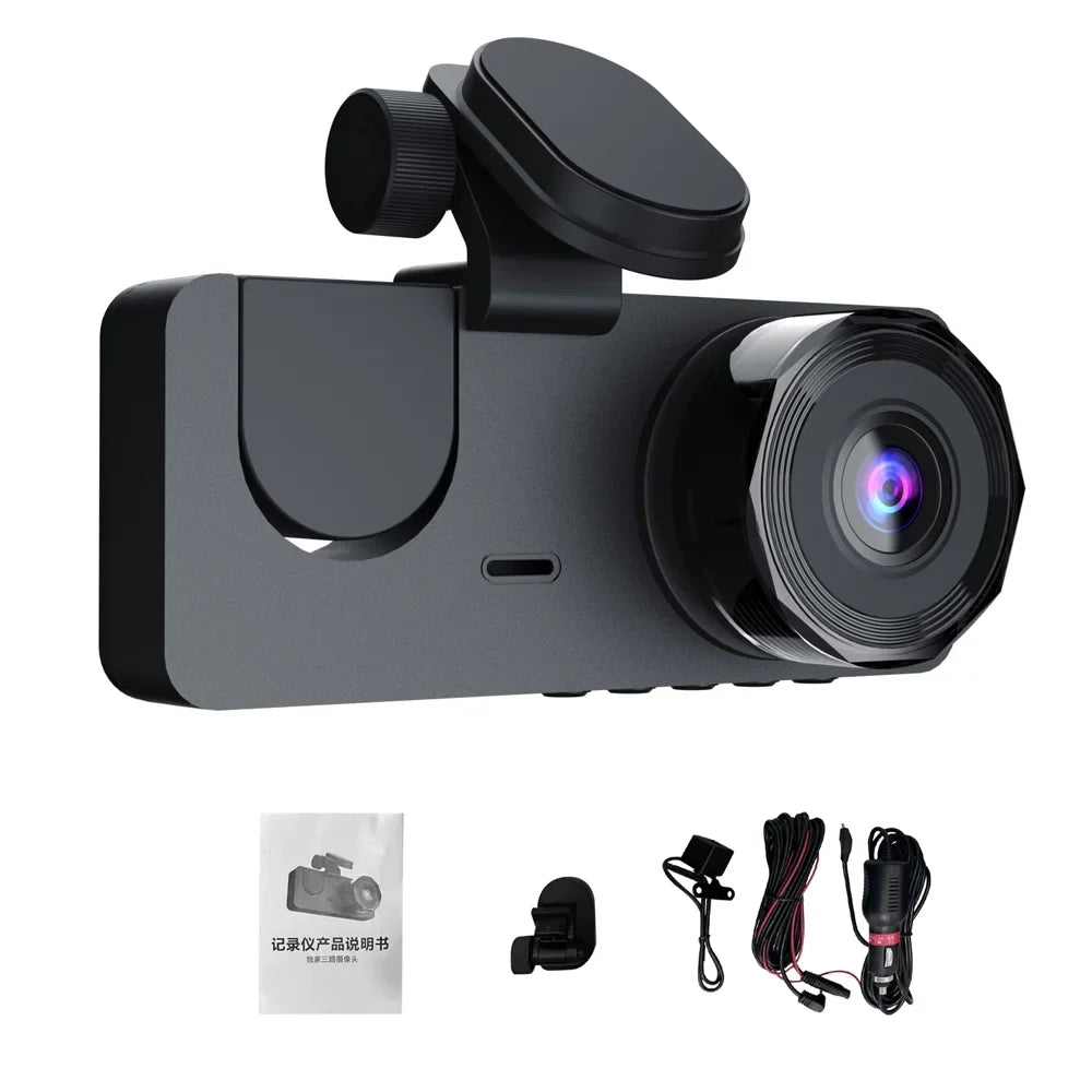 Dazzduo Support Dashcam Motion 1080 P  Driving Camera Dash Recording  Screen 1080 2 Camera-B Loop & 1080 2  Detection One-Key 2 Inch Night-Vision , Rear Front Recorder Lock  Inside