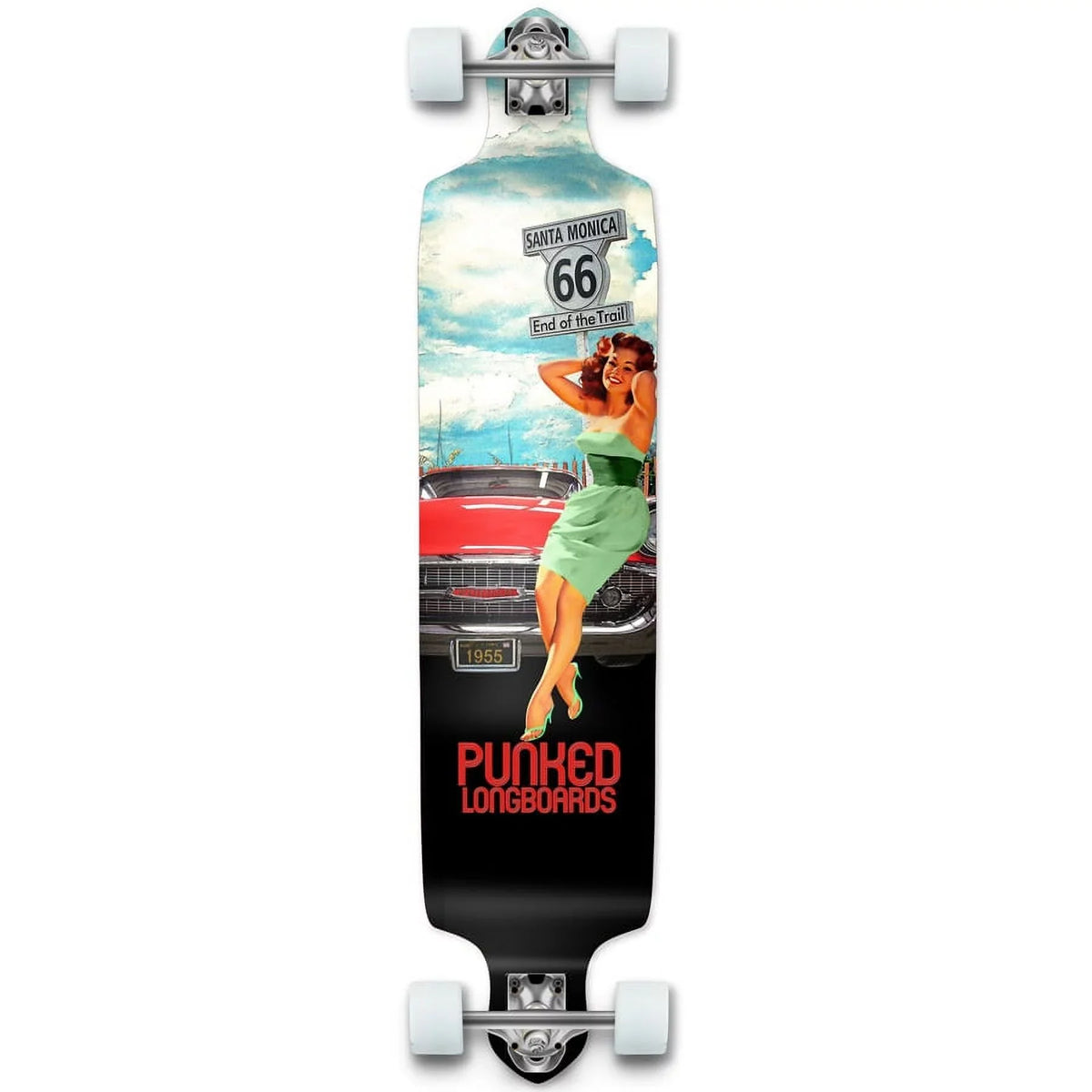 Yocaher Drop Down Longboard Complete Cruiser 41.25" x 10" w/Premium Grip Tape, Aluminum Alloy Truck, 71mm Longboard Wheels, and  -9 Bearings - -66