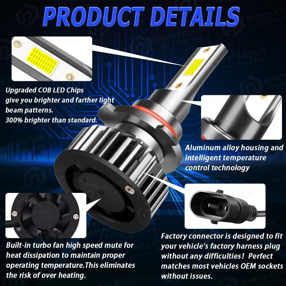 for Mitsubishi Outlander 2017 2018 2019 Combo 9005 H7 Super Bright  Headlight Bulbs High/Low Beam