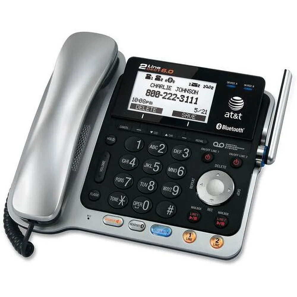&T TL86109  6.0 Digital 2-Line Answering System Cordless Phones