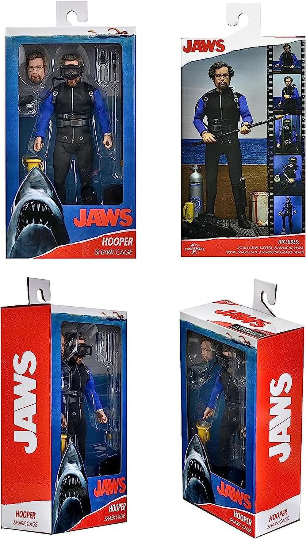 Jaws Shark  Hooper 8IN Clothed Action Figure