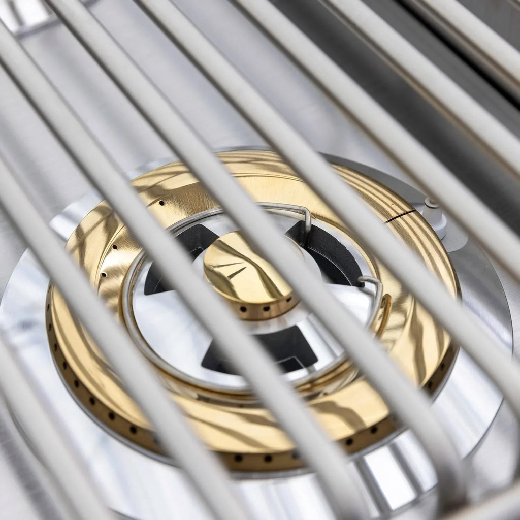 Blaze Premium + Natural Gas Stainless Steel Double Side Burner W/ Lid - -SB2-LTE3-