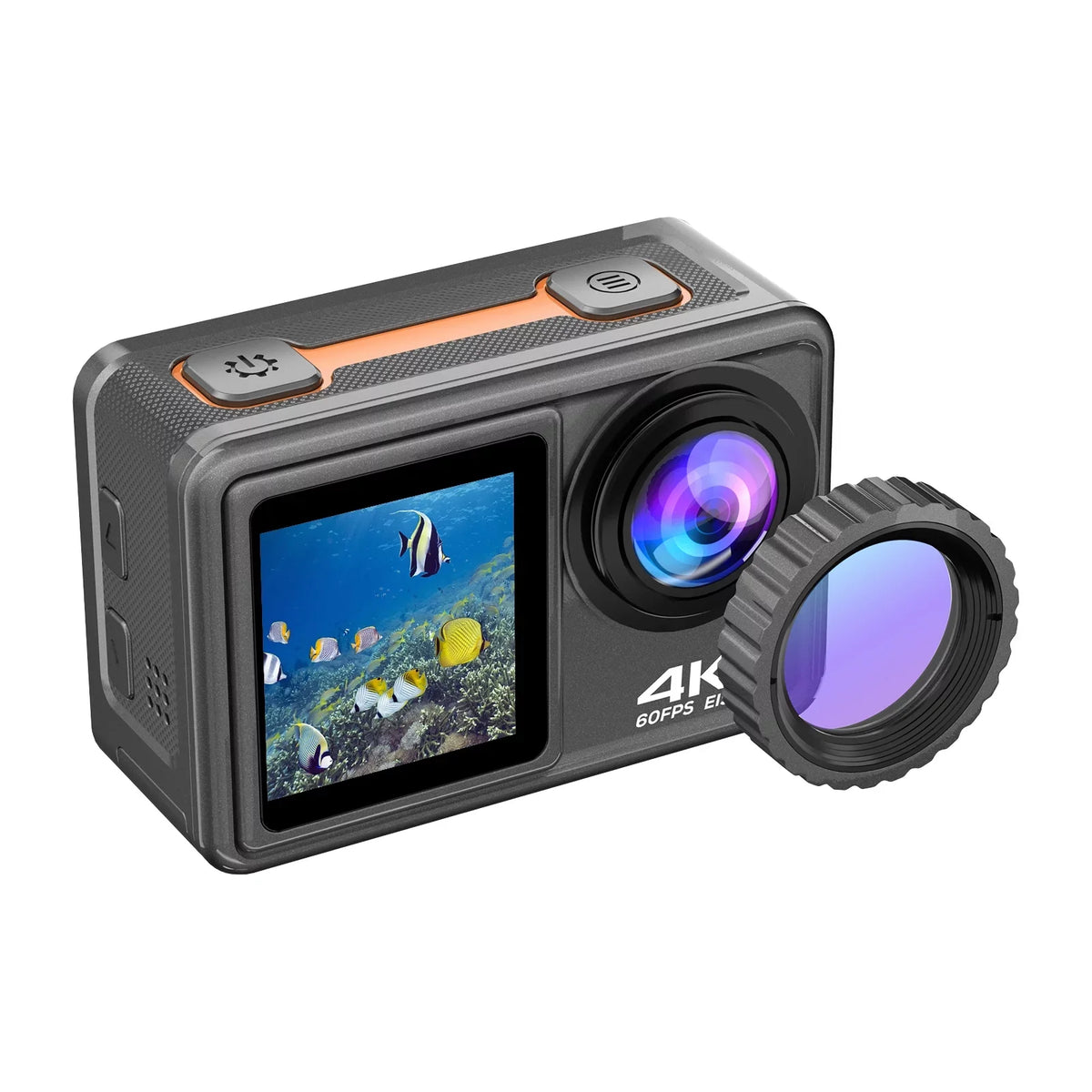 GoolRC 4K 24MP Dual Screen Sport  2.0 Inch Screen 170° Wide Angle  40m Waterproof WiFi with Macro Lens Remote Control for Sports