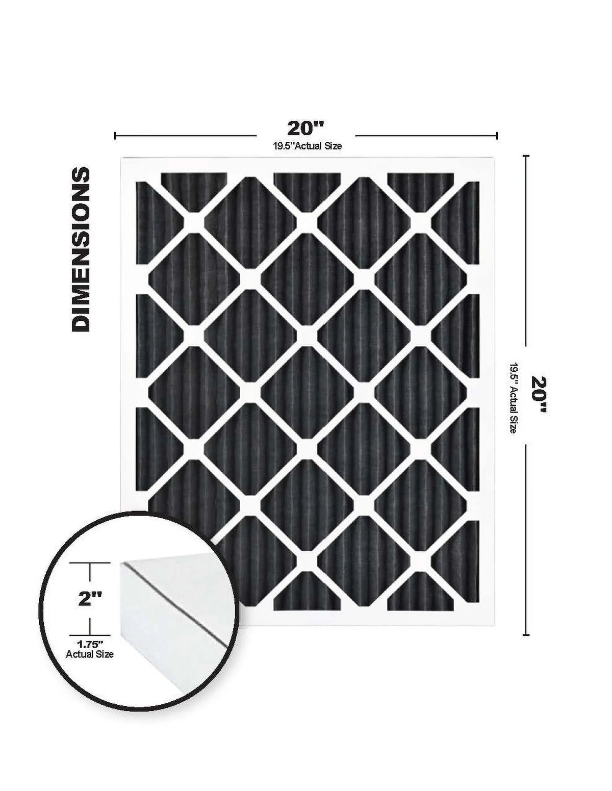 Accumulair Carbon 20x20x2  10 Odor Eliminating Air Filter (4 Pack)