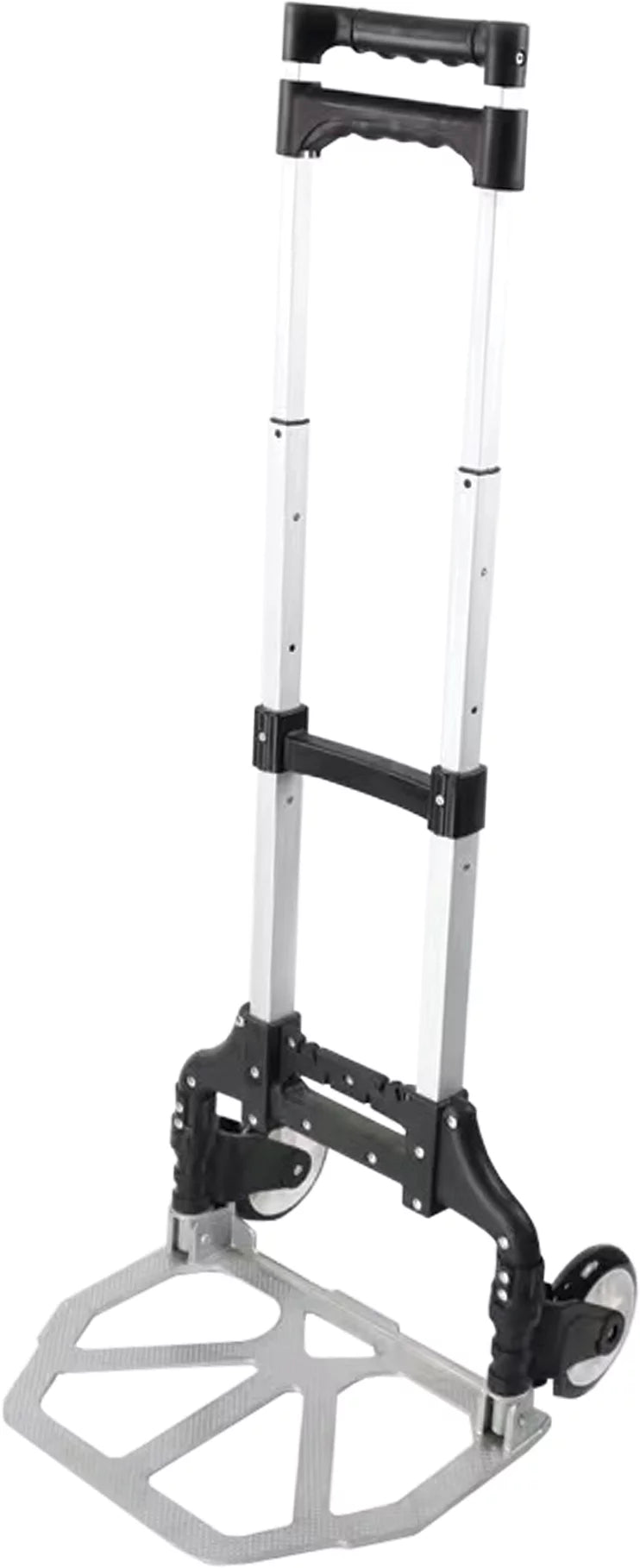 LC1800 Height Adjustable Folding Luggage Cart, Silver/Black