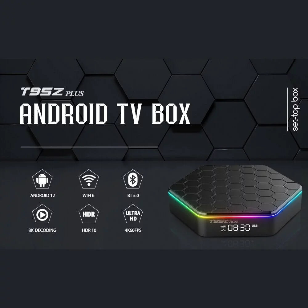 Jahy2Tech Quad Core 8K  Video 64GB Memory 6K Stream Player 2023 T95Z Plus Smart Android 12.0  Box