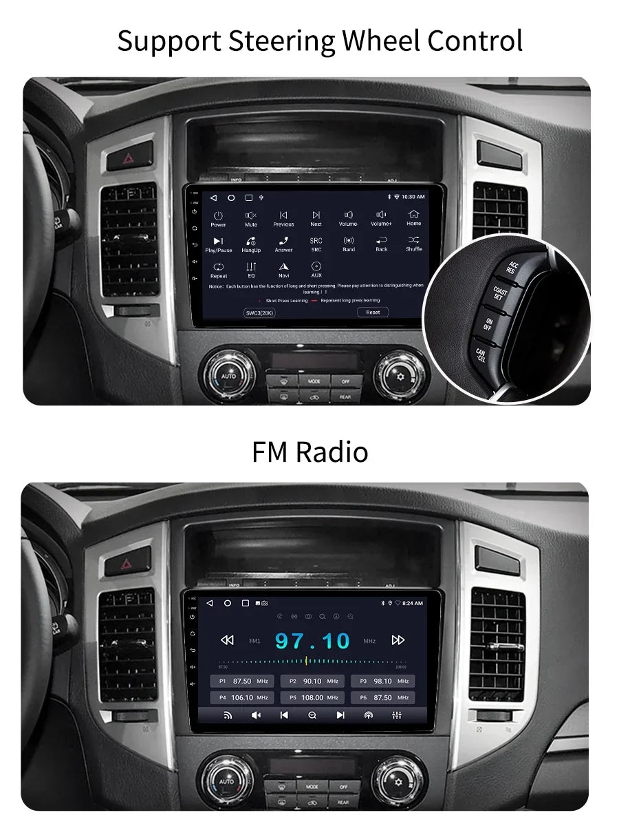 Car Stereo Radio For Mitsubishi Pajero 4 V80 V90 2006 - 2014 Android Screen  Navi With Carplay Android Auto