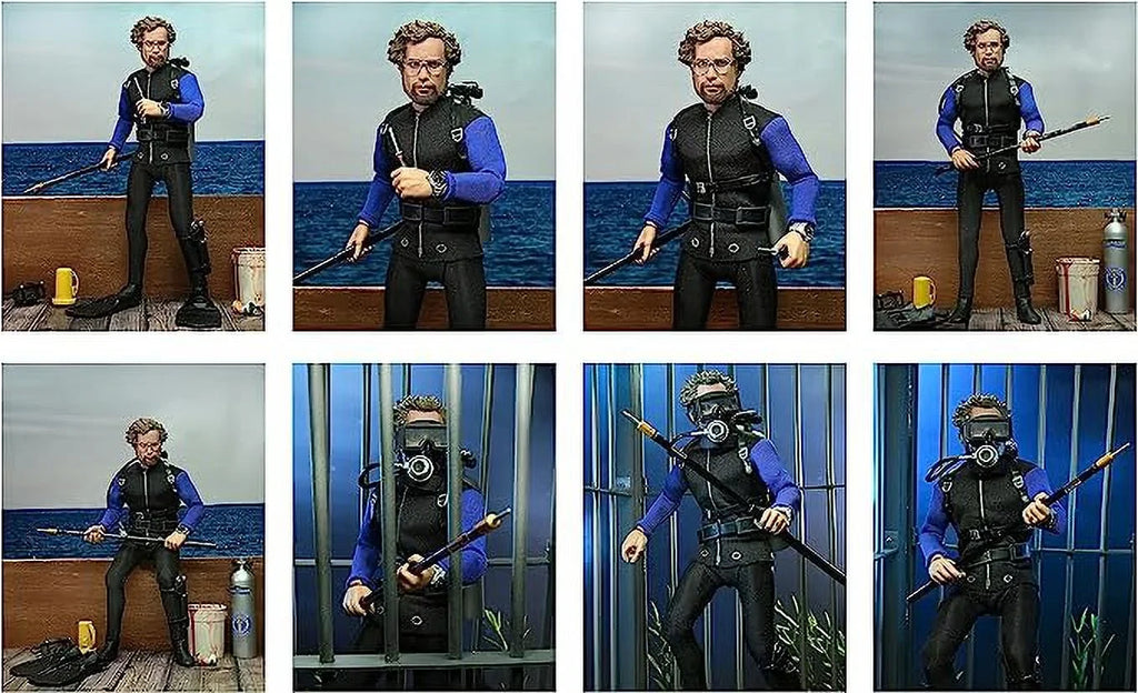 Jaws Shark  Hooper 8IN Clothed Action Figure