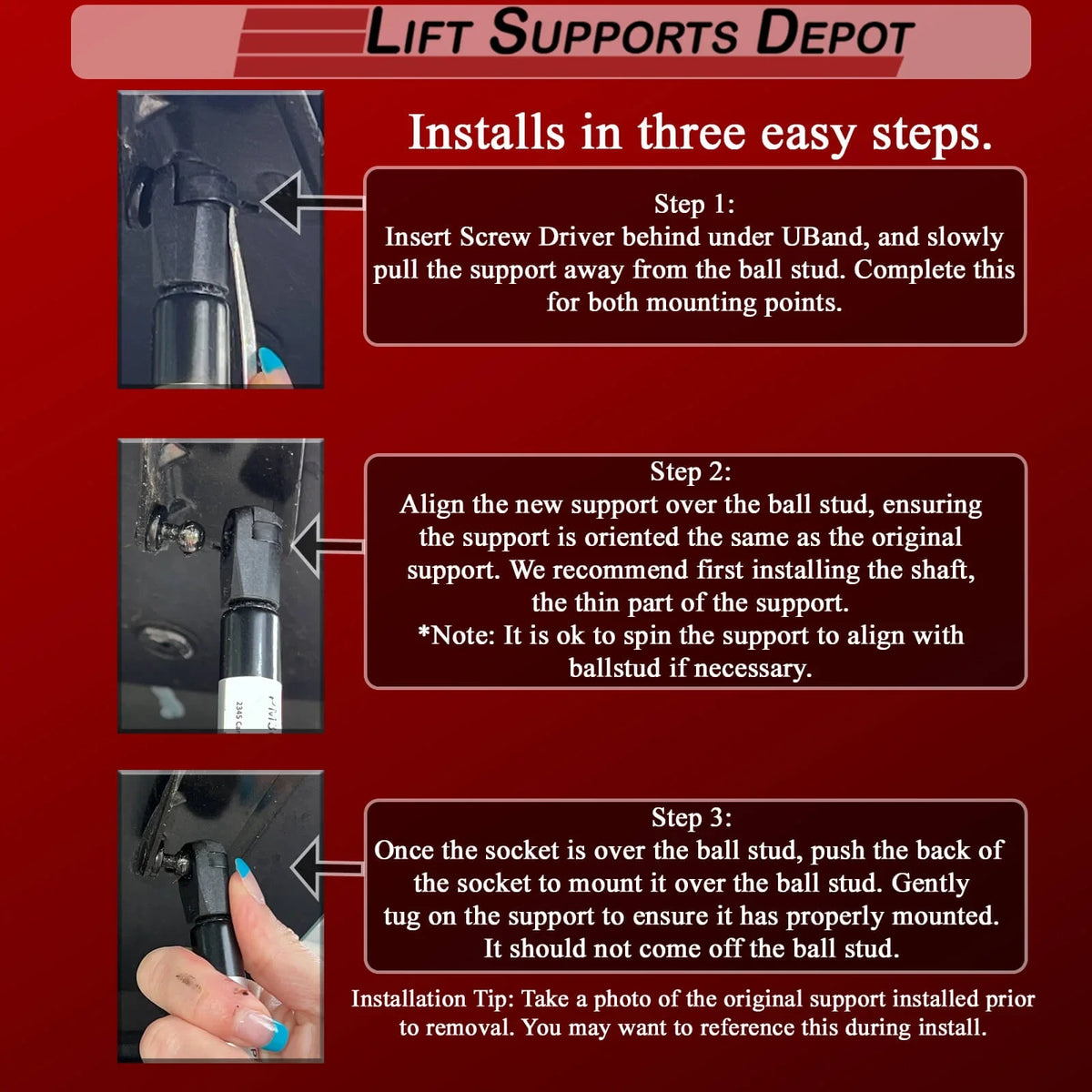 Qty 2 Pm2026 Trunk Lift Supports W/O Spoiler. Gas Shock - 2002 2003 2004 2005 2006 2007 2008 2009 2010 2011 2012 2013 2014 2015 2016 2017 2018 2019 2020 2001 Lift Supports Depot PM2026-a