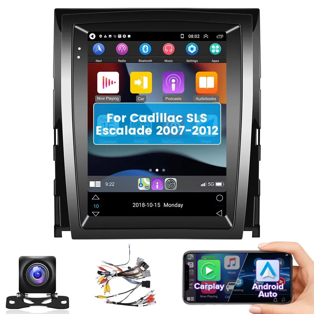 Podofo 2+32G for Cadillac /Escalade 2007-2012 Wireless Carplay Android Auto 9.7'' Touchscreen Car Stereo Radio Android    Bluetooth ,  Backup Camera