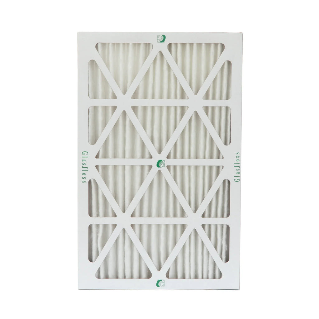 12x24x2  10 Pleated  Air Filters by Glasfloss. ( Quantity 5 ) Exact Size: 11-3/8 x 23-3/8 x 1-3/4