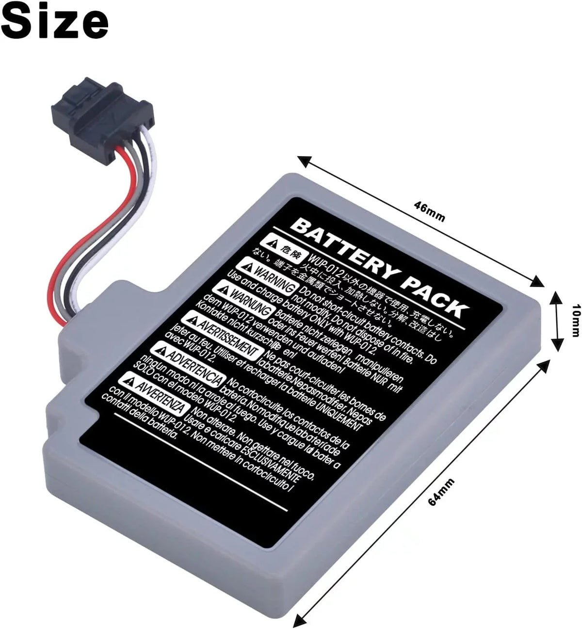 2000mAh Rechargeable y Pack Replacement for Nintendo Wii U Gamepad -012, -010