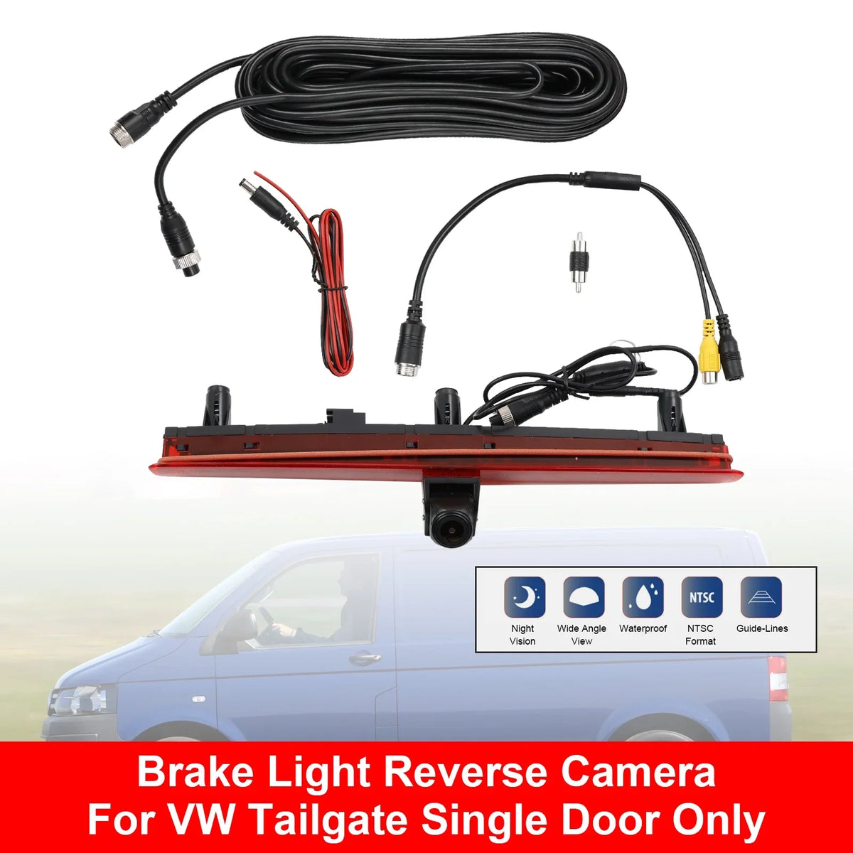 Reverse Camera For  Transporter T5 T5.1 Brake Light Tailgate Single Door Only