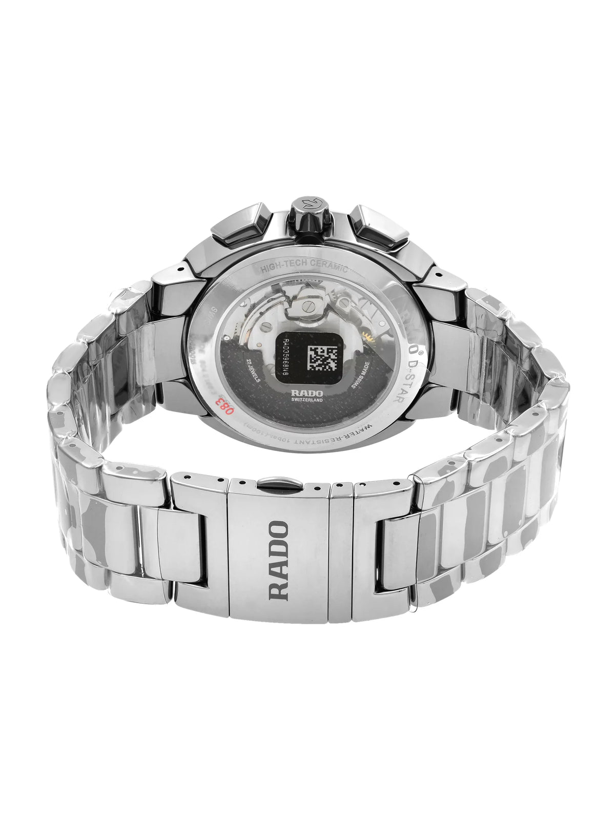 Rado D-Star Ceramic Gray Silver Dial Chronograph Automatic Mens Watch R15198102